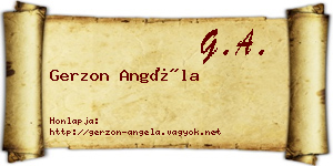 Gerzon Angéla névjegykártya